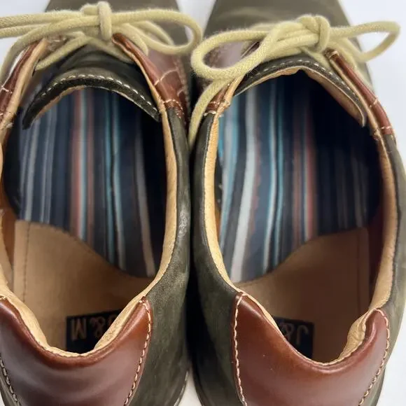 Johnston & Murphy Upton Saddle Oxford Shoes Olive Nubuck  display picture 2